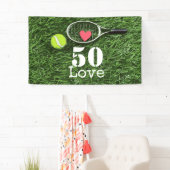 Tennis 50. Geburtstag Tennisball und Liebe Banner (Insitu)