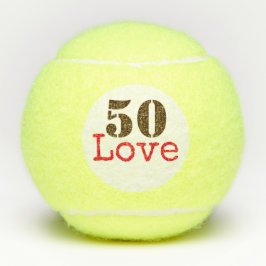 Tennis 50. Geburtstag Tennisball und Liebe Tennisbälle