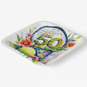 Tennis 50. Geburtstag Tennisball und Nummer Pappteller (Gewinkelt)