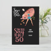 Tennis 50. und fabelhafte Geburtstagsparty Einladung (Stehend Vorderseite)