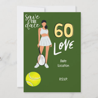 Tennis 60. Geburtstag für Frauenspieler Einladung
