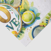 Tennis 60. Geburtstag mit Ball und Schläger Seidenpapier (Detail)