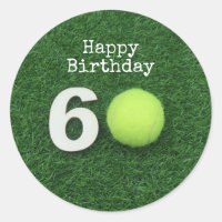 Tennis 60. Geburtstag mit Tennisball und Nummer C
