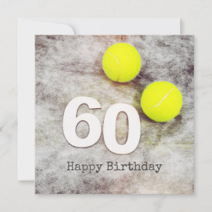 Tennis 60. Geburtstag mit Tennisbällen