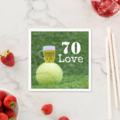 Tennis 70. Geburtstag Tennisball und Liebe Nummer Serviette (Beispiel)