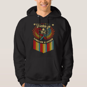 Tennis 79. Geburtstag Männer Frauen Vintag 1943 Te Hoodie
