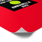 Tennis 7 Foto Collage Roter Teamname Poster (Ecke)