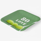 Tennis 80. Geburtstag mit Liebe für Spieler Pappteller (Gewinkelt)