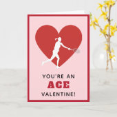 Tennis Ace Valentine Funny Sprichwort für Ihre Spo Karte (Gelbe Blume)
