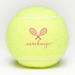 Tennis-Acquis und Ball-Name Personalisiert Rosa Tennisbälle