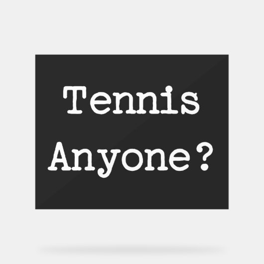 Tennis Acrylschild (Vorderseite)