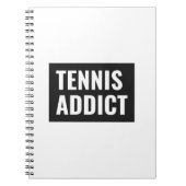 Tennis Addict Black and White Funny Athlete Zitat Notizblock (Vorderseite)