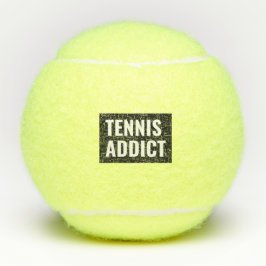 Tennis Addict Typografie Funny Quote Sport Style Tennisbälle
