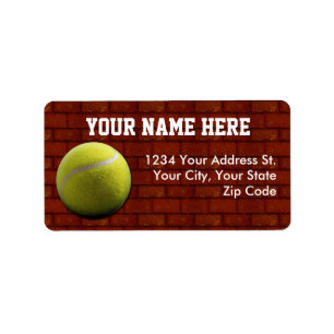 Tennis Address Labels Adressaufkleber