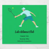 Tennis Alkoholflaschenetikett (Einzelnes Label)