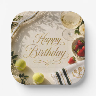 Tennis Alles Gute zum Geburtstag Pappteller