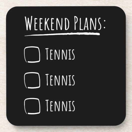 Tennis am Wochenende Getränkeuntersetzer (Vorderseite)