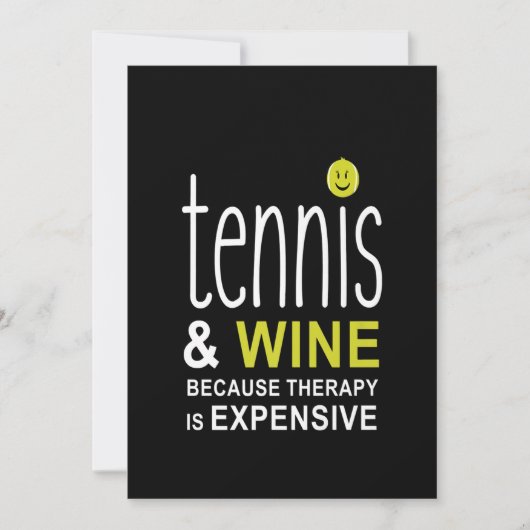 Tennis and Wine Premium Save The Date (Vorderseite)