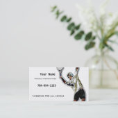 Tennis-Anweisung Telefonnummerkarte (Stehend Vorderseite)