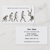 Tennis-Anweisung Visitenkarte (Vorne/Hinten)