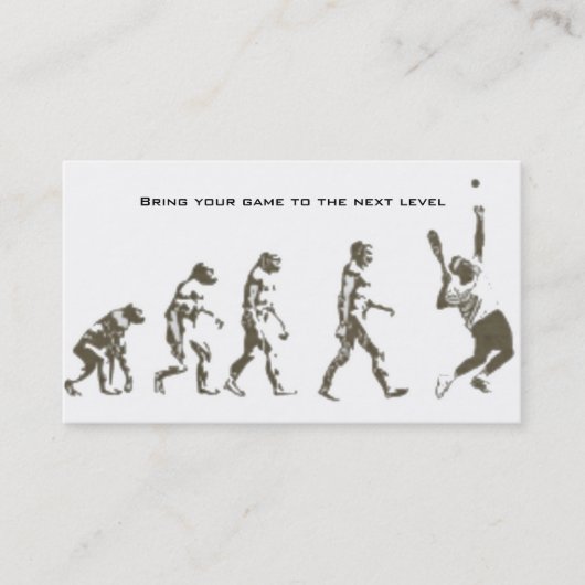 Tennis-Anweisung Visitenkarte (Vorderseite)