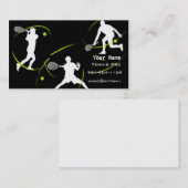 Tennis-Anweisung Visitenkarte (Vorne/Hinten)
