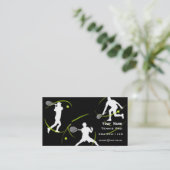 Tennis-Anweisung Visitenkarte (Stehend Vorderseite)