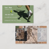 Tennis-Anweisung Visitenkarte (Vorne/Hinten)