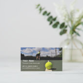 Tennis-Anweisung Visitenkarte (Stehend Vorderseite)