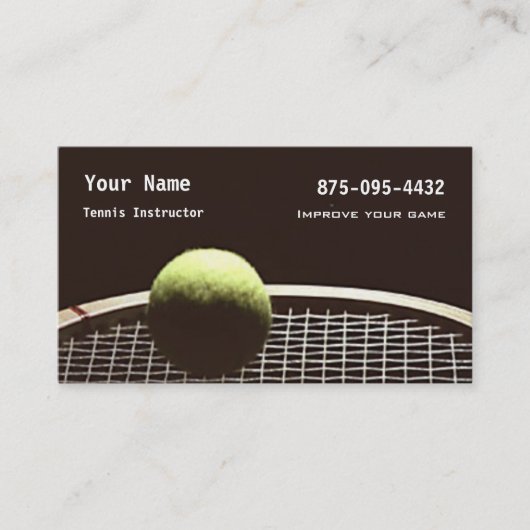 Tennis-Anweisung Visitenkarte (Vorderseite)