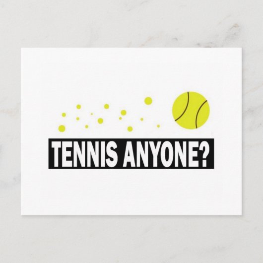 Tennis Anyone Postkarte (Vorderseite)