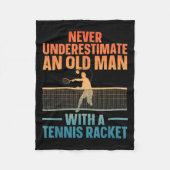 Tennis Art For Men Grand Tennis Lover Fleecedecke (Vorderseite)