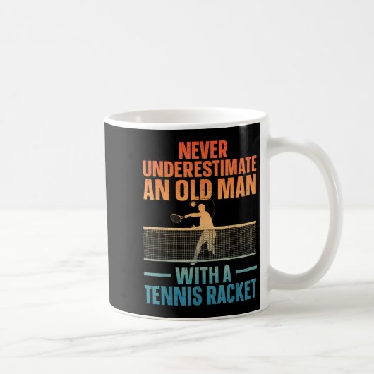 Tennis Art For Men Grand Tennis Lover Kaffeetasse (Rechts)