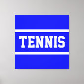 TENNIS Athletic Bright Blue White Stripes Leinwanddruck (Vorderseite)
