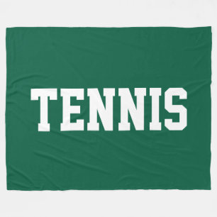 TENNIS Athletik Sportlich Weiße Schrift Auf Fett G Fleecedecke