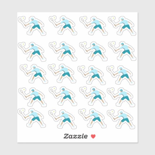 Tennis Aufkleber (Blatt)