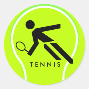 Tennis-Aufkleber 2 Runder Aufkleber