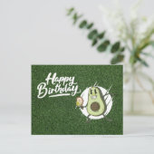 Tennis Avocado Tennis Geburtstagskarte Postkarte (Stehend Vorderseite)