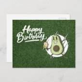 Tennis Avocado Tennis Geburtstagskarte Postkarte (Vorne/Hinten)