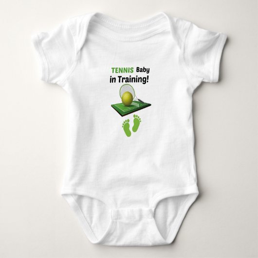 Tennis baby in training!,love tennis baby baby strampler (Vorderseite)