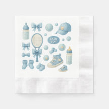 Tennis Baby Shower for Baby Boy Blue themed
