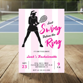 Tennis Bacheloretette Last Swing Before the Ring Einladung