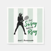 Tennis Bachelorette Last Swing Before the Ring Serviette (Vorderseite)