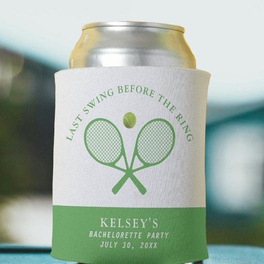 Tennis Bachelorette Letzte Swing vor dem Ring Dosenkühler