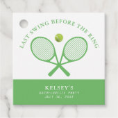 Tennis Bachelorette Letzte Swing vor dem Ring Geschenkanhänger (Vorderseite)