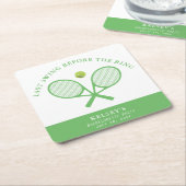 Tennis Bachelorette Letzte Swing vor dem Ring Rechteckiger Pappuntersetzer (angewinkelt)