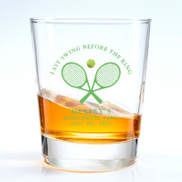 Tennis Bachelorette Letzte Swing vor dem Ring Schnapsglas