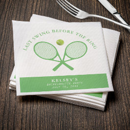 Tennis Bachelorette Letzte Swing vor dem Ring Serviette