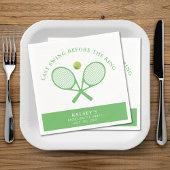 Tennis Bachelorette Letzte Swing vor dem Ring Serviette