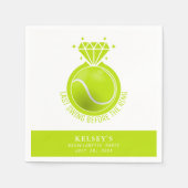 Tennis Bachelorette Letzte Swing vor dem Ring Serviette (Vorderseite)